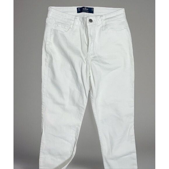 Hollister✨White High Rise Jean Legging Slim Straight Stretch White Size 7R - Picture 4 of 9